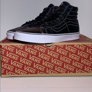 Men’s Vans SK8-Hi Reissue (Leather) black/plaid